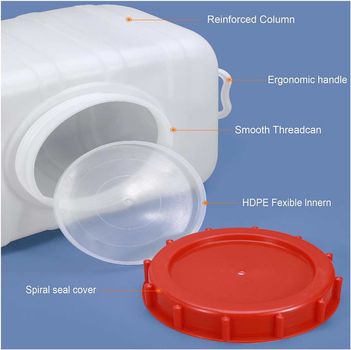 Plastic Water Tank 25L/35L/50L/80L/110L/200L Water Container，Rain Water Tank，Food-Grade Rectangular Thickened Water Tower with Faucet for Household Water Storage(Size:80L)