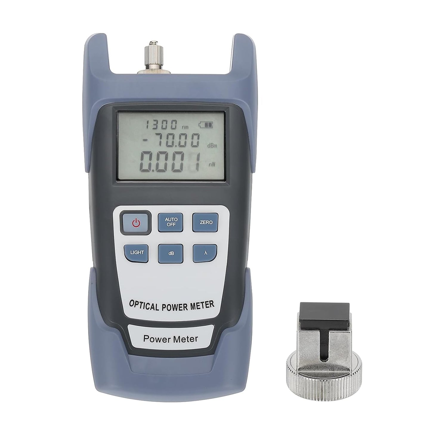 PATIKIL 650nm Fiber Optical Tester, Optical Power Meter Visual Fault Locator Fiber Light Meter with 2.5mm SC FC Connector Test Equipment for Network Testing Tools