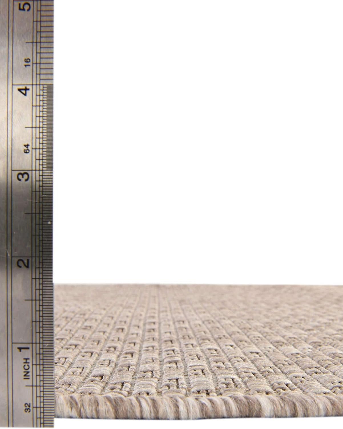 Unique Loom Collection Casual Transitional Solid Heathered Indoor/Outdoor Flatweave Area Rug (2' 7" x 10' Runner, Beige/Ivory)