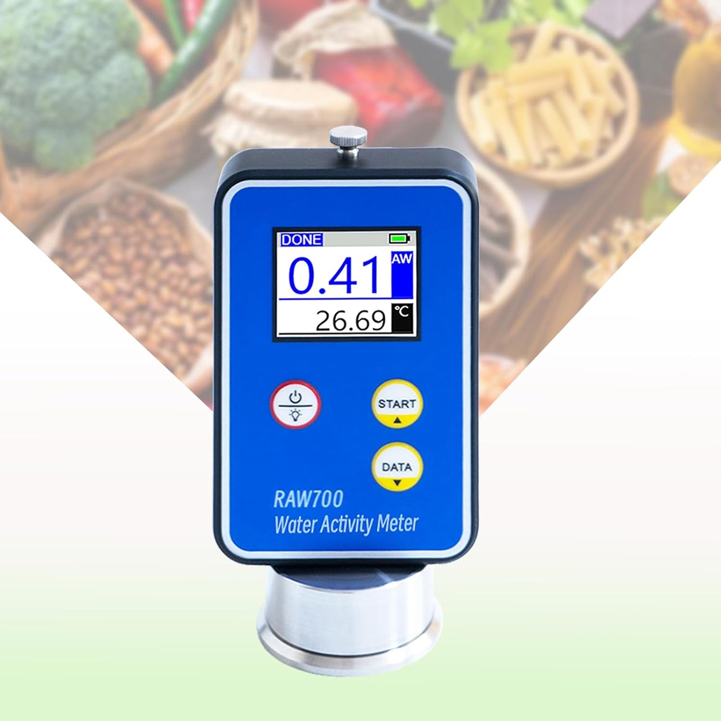 RAW700 Water Activity Meter Portable Food Water Acivity Meter Tester Digital AW Meter Monitor Measuring Range 0.00-1.00aw with 0.01aw Resolution