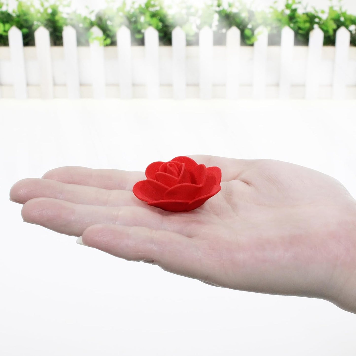 Vignor 500 Pcs 1.4 Inch Mini Artificial Flowers Head Bulk 5 in 1 Set Faux Foam Fake Small Rose Tiny Baby Flores Bouquet Cake Gift Home Decoration DIY Craft (Multiple Mixed Color)