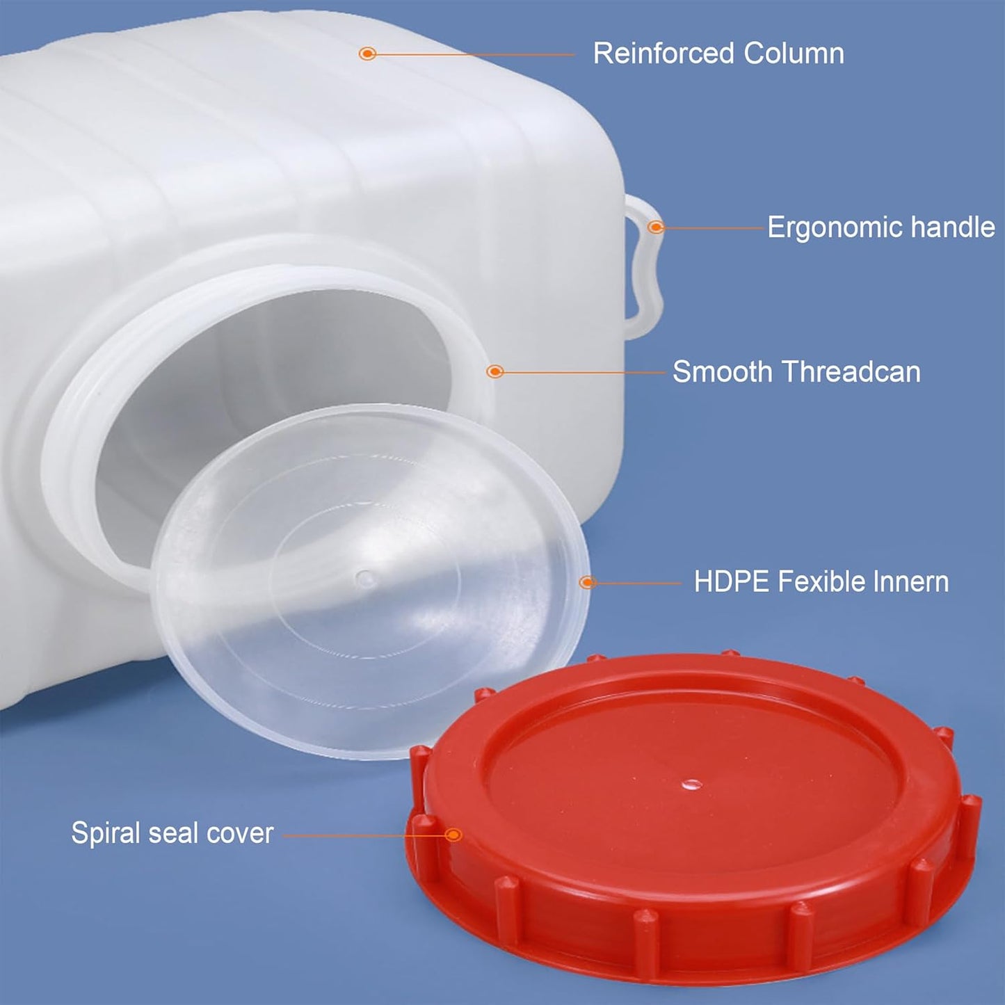 53 Gallon Water Storage Container with 3M Water Pipe, Portable Plastic Water Carrier Large Capacity Water Tank Thick Water Dispenser for Household Outdoor Camping RV Self-Driving(Size:110L/29Gallon)