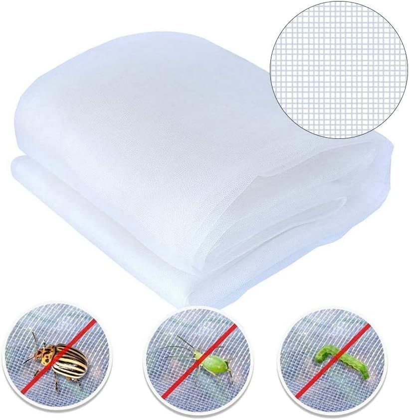 Agfabric Garden Netting 6.5'x49' Barrier Net, Bird Netting for Garden Trees Vegetable and Plants, White