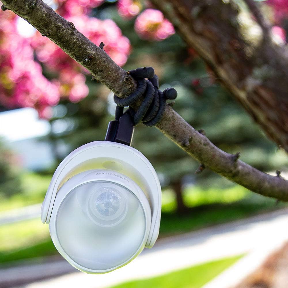Limitless Innovations Lumenology Portable LED Motion Sensor Light Provides 148 Lumens with a 13 ft Detectable Range and Flexible Tripod Base with Magnetic Option – Indoor/Outdoor (White)