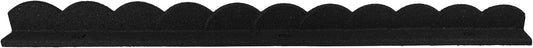 Playsafer L Shaped Flexible Rubber Scalloped Edger for Lawns Landscaping and Playground | Easy No Dig Installation| 4' Long (6, Black)