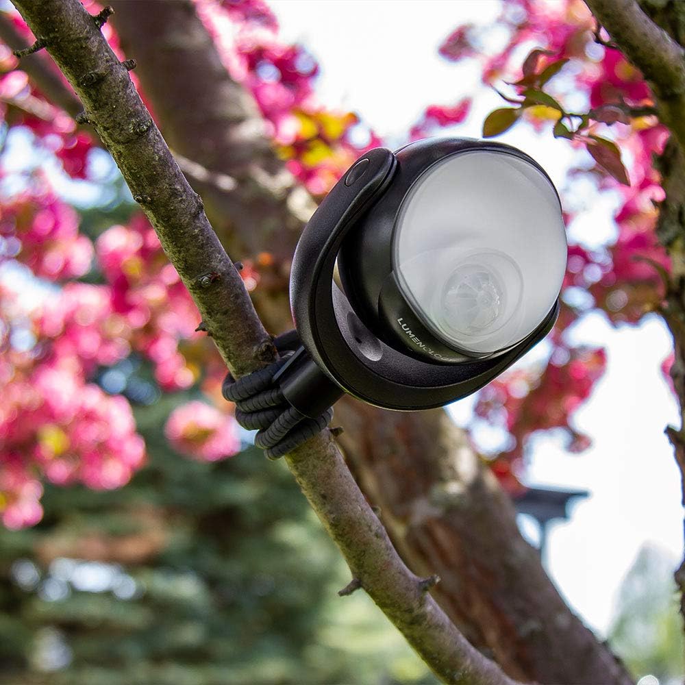 Limitless Innovations Lumenology Portable LED Motion Sensor Light Provides 148 Lumens with a 13 ft Detectable Range and Flexible Tripod Base with Magnetic Option – Indoor/Outdoor (Black)