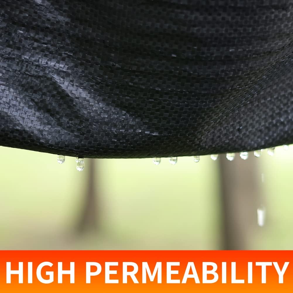 2.4oz-6.5FTx400FT Weed Barrier Landscape Fabric - Durable Weed Block Gardening Ground Cover Mat, Woven Geotextile Fabric for Underlayment, Commercial Driveway Stabilization, Weed Control Cloth