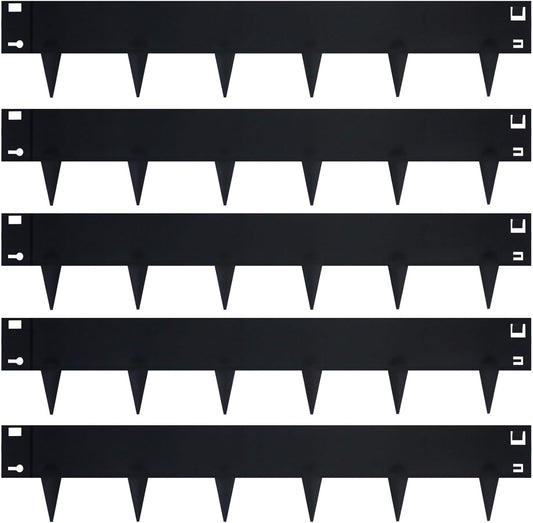 5 Pack Steel Landscape Edging,Metal Landscape Edging 40 Inch Strips, Metal Garden Edging 7 inch Depth, Steel Edging for Landscaping