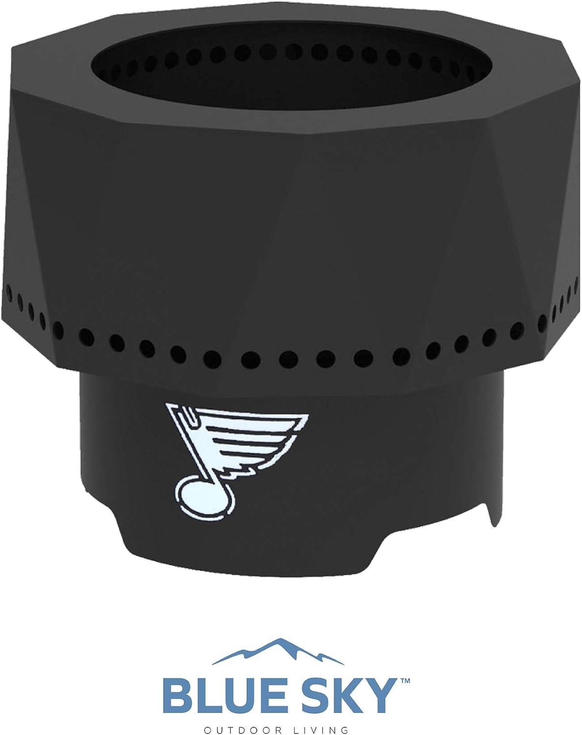 Blue Sky Outdoor Living NHL St. Louis Blues Ridge Portable Steel Smokeless Fire Pit with Carrying Bag, Firewood and/or Wood Pellet Burning