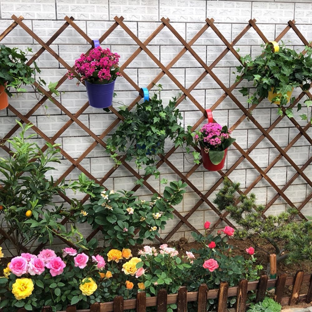 Expandable Garden Trellis, 38" x 89" Large Wooden Lattice Fence Wall Panel Lattice Trellis for Climbing Plants Outdoor Ivy Vine Rose Clematis for Garden Patio Room Decor (1)