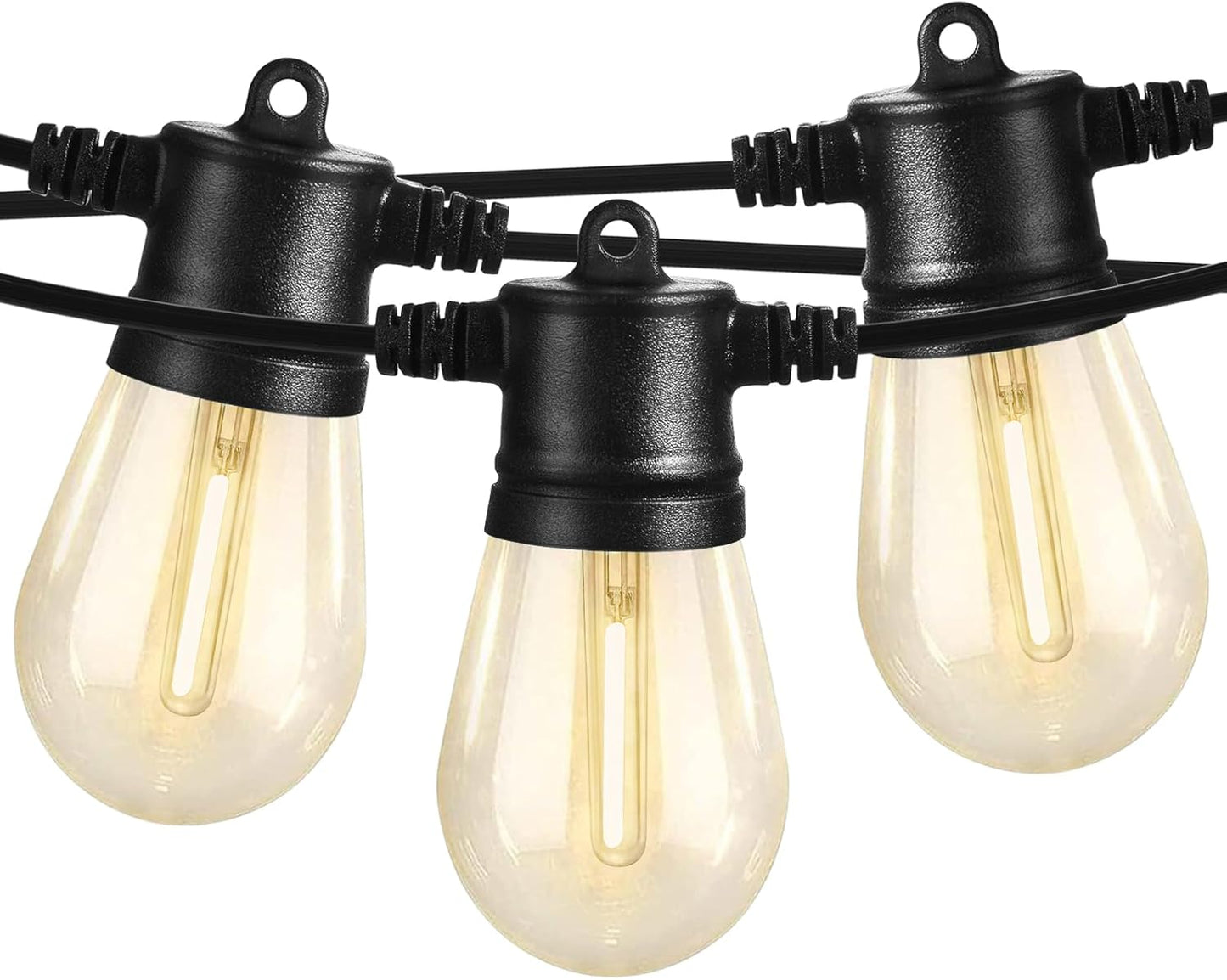 SUNTHIN Outdoor String Lights, 96FT Patio Lights with 32 LED Shatterproof Bulbs, Hanging for Outside, Garden, Backyard, Deck, Porch, Fence, Bistro, Pool, Party
