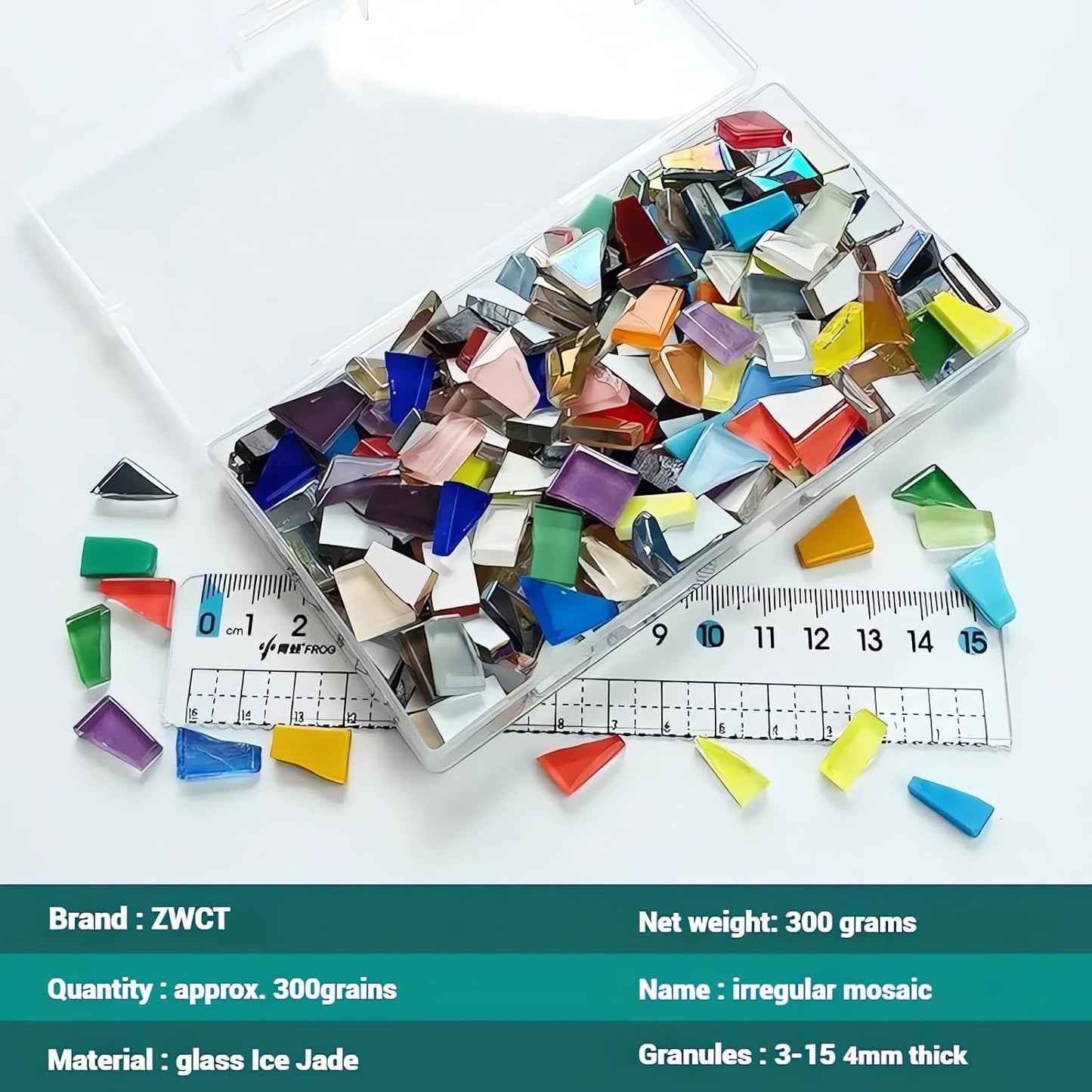 Black Mixed Irregular Mosaic Glass Mosaic Tiles Pieces, 300g Mosaic DIY Set Adult Mosaic Set, Mosaic Craft Supplies Mosaic Making Supplies
