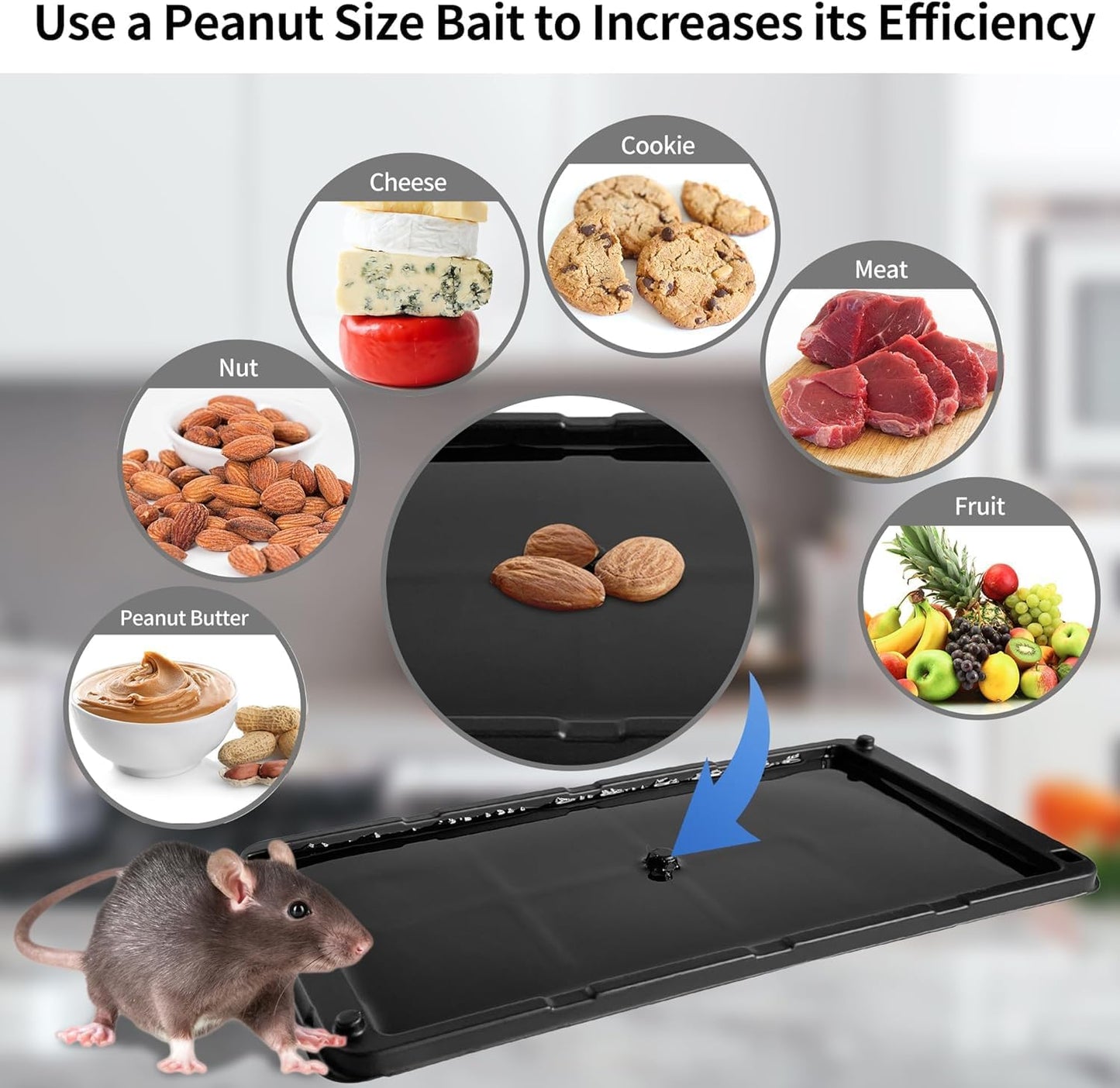 LULUCATCH Sticky Mouse Trap, 210 Pack Large Glue Traps, Pre-Baited Heavy Duty Non-Toxic Bulk Glue Boards Mouse Traps Indoor for Mice, Snakes, Rat, Insects, Cockroaches & Spiders, Pet Safe Easy to Use