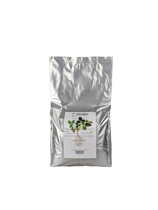 Greenway Biotech Strawberry 8-12-32 Fertilizer Powder 100% Water Soluble Plus Trace Minerals- Includes Essential Chelated Micronutrients for Tasty Fruits (25 Pounds 5000 Gallons)