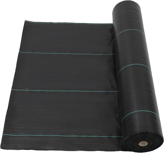 6.5ft X 330ft Weed Barrier Landscape Fabric Heavy Duty, Premium 3.2 oz Ground Cover Weed Block Gardening Mat, Easy Setup & Superior Weed Control, for Erosion Control, Weed Barrier