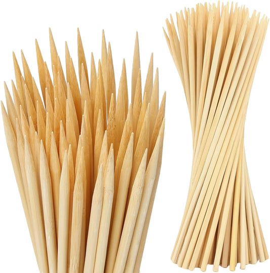 125 PCS 2.5FT Bamboo Plant Stakes 6.3mm Thick – 30-Inch Bamboo Sticks for Plants, Tomatoes, Beans, Climbing Plants – Smores Sticks & Marshmallow Sticks for Fire Pit and Campfire – VESYMAN
