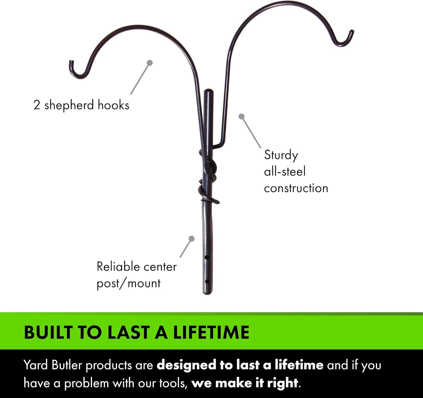 Yard Butler IYTUM-2H Plant Stand, Medium