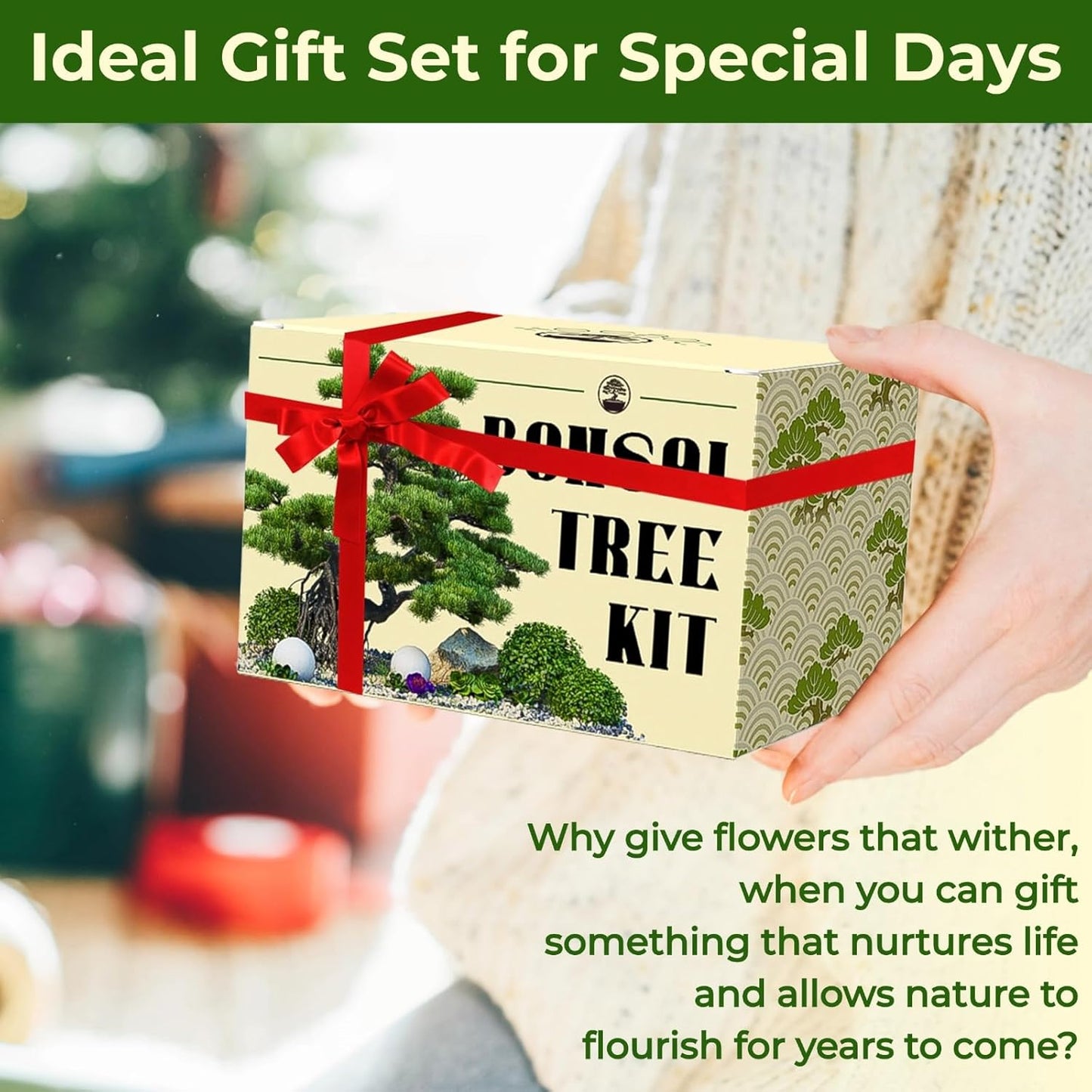 5 Types Bonsai Tree kit - Bonsai Starter Tools Set with Soil, Pots, Scissor, Plant Makers, Grow Tree Indoor, Beginner Plant Gifts for Home Garden, Women, Men