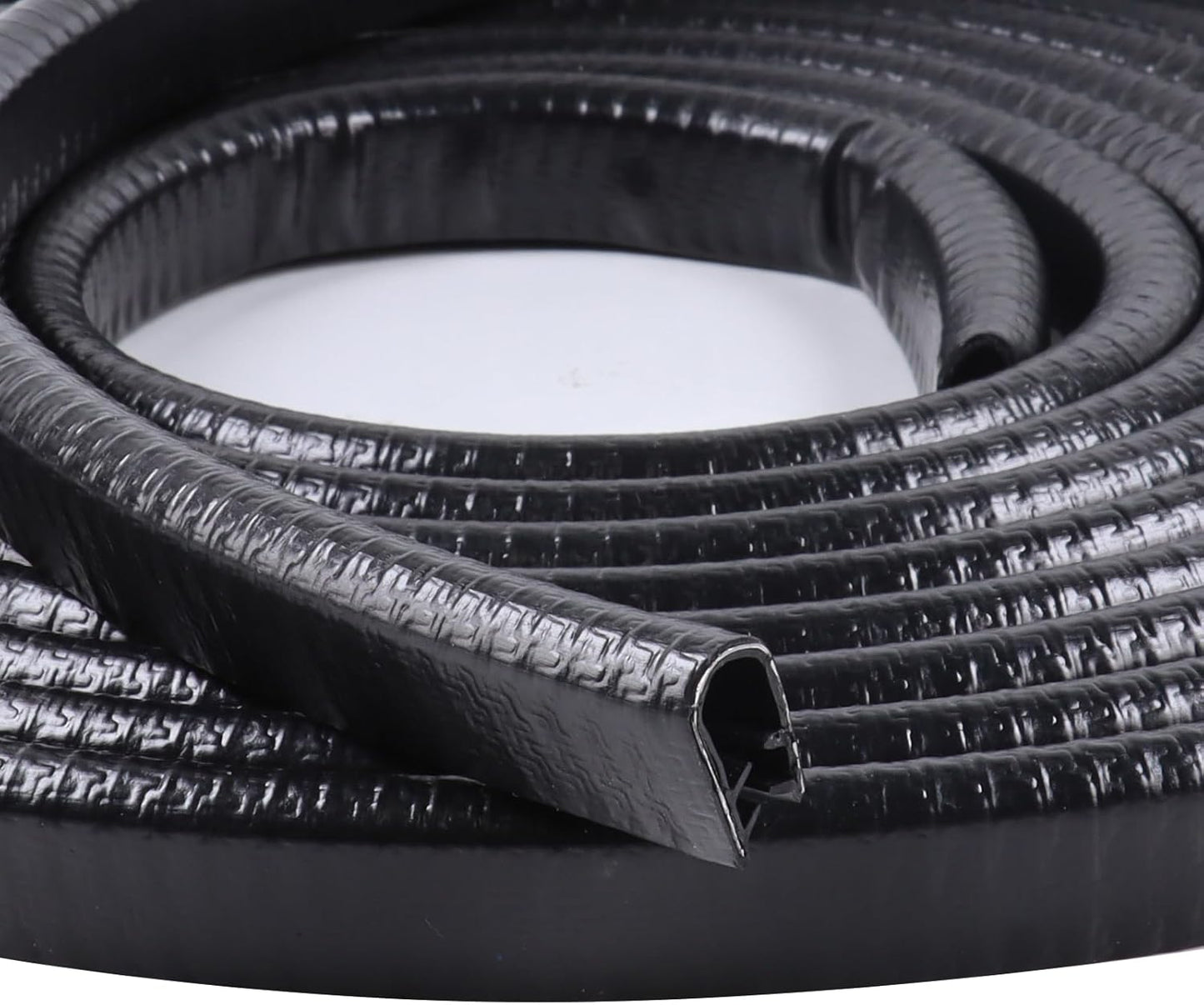 Edge Trim Black U-Channel Rubber Trim Edge with Metal 1/2" X 3/8" - Fit Gap 3/64" to1/4 Car Door Edge Sealing Strip, PVC Weather Stripping with Steel, Metal Edge Protector, 16FT
