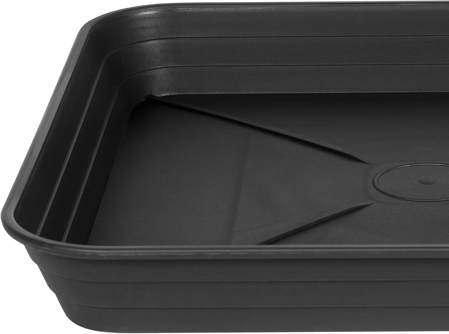 Square Plant Saucer Tray 8 inch 2 Pack, Heavy Duty Plastic Square Plant Saucers for Indoors Outdoor, Flower Planter Drip Trays for Pots, Seed Starting Tray