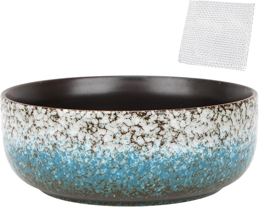 kilolfy Happy Bonsai Pot 6.5 inch Glazed Ceramic Succulent Planter Container