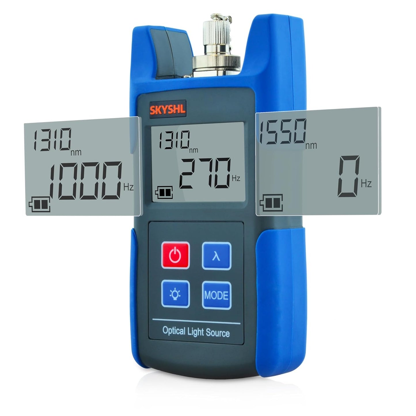 1310nm 1550nm SM Optical Fiber Light Source Tester with SC FC ST LC UPC Adapter (SS103S-11)