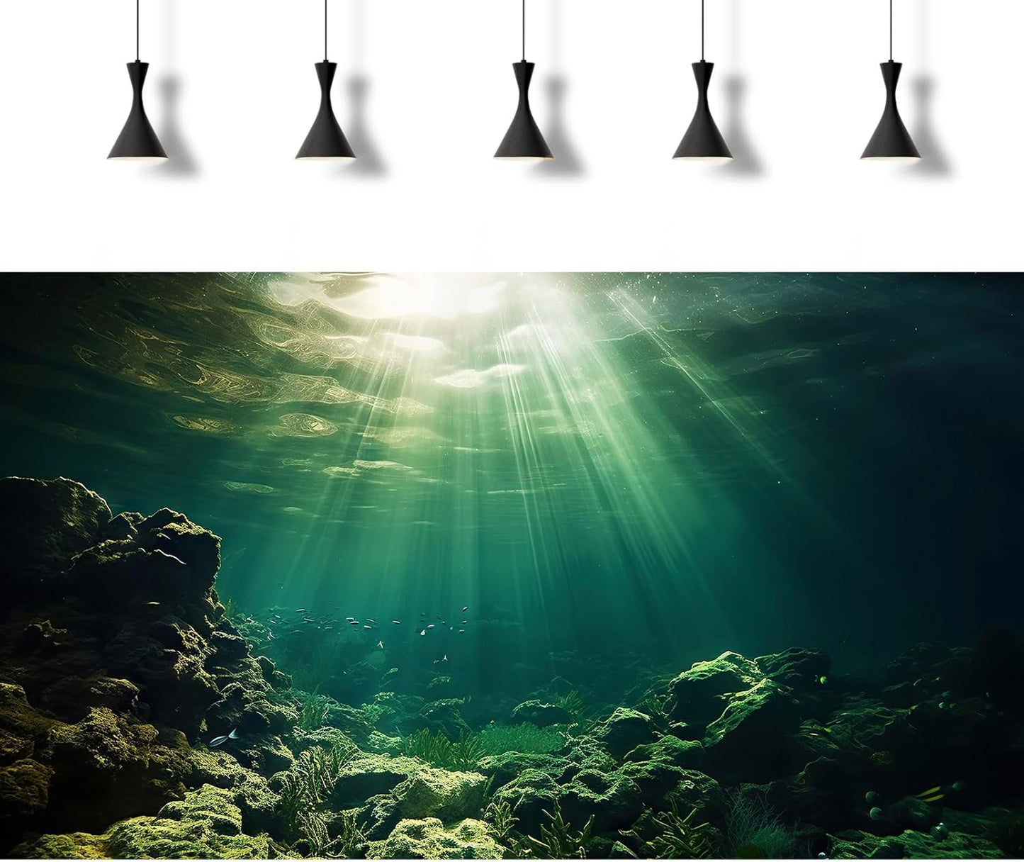 Under The Sea Aquarium Background Underwater Fish Tank Background Ocean Floor Rock Cave Sunray Terrarium Backgrounds Tropical Fish Ocean World Aquarium Reptile Tank Backgrounds 36x24in