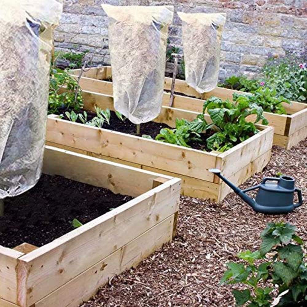 Agfabric Plant Cover for Frost Protection 120"x96" 0.9oz Garden Cover for Plants,Shrub/Bush/Tree Jacket Cover for Freeze Protection,White,4 Pack