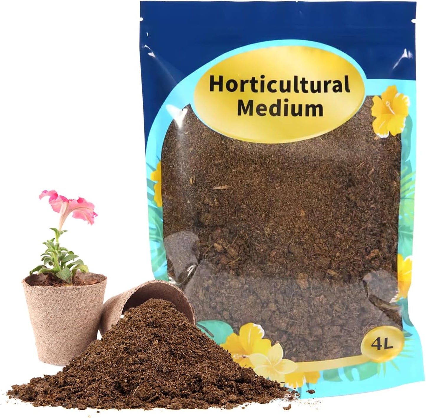 Sphagnum Peat Moss for Plants 4qt, Organic Garden Growing Soil Amendment and Media for Flowers, Vegetables, Herbs, Orchid, Indoor Houseplant