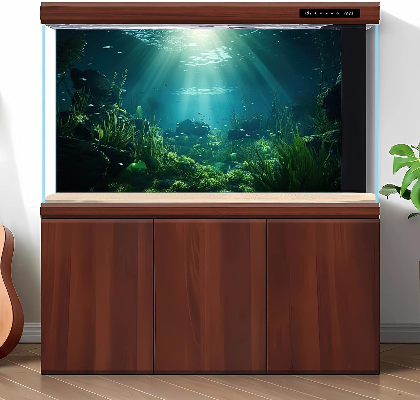 Underwater Fish Tank Background Under The Sea Aquarium Background Ocean Floor Aquatic Plants Fish Tank Backgrounds Deep Sea Sunray Tropical Aquarium Fish Reptile Tank Backgrounds 30x12in