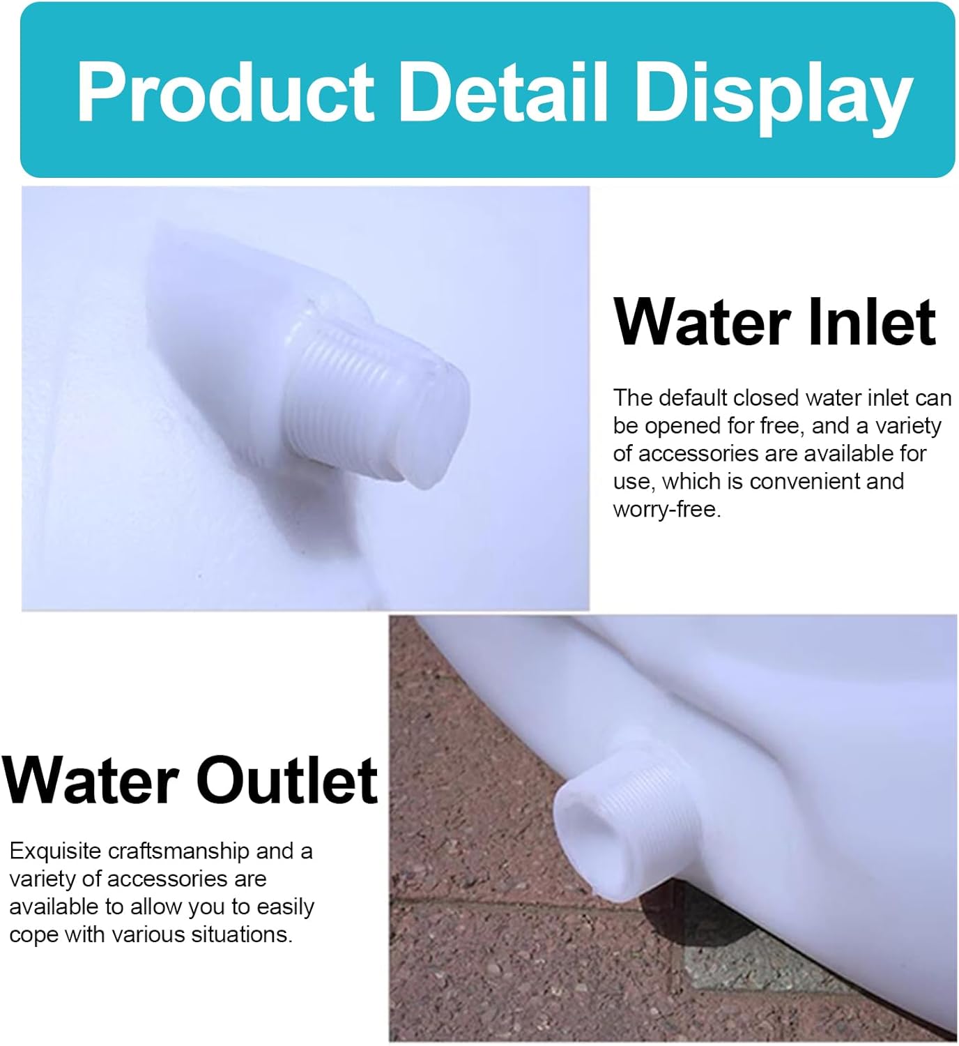 Water Container 50L 80L 110L 200L Heavy Duty Water Bucket Water Carrier, Portable Plastic Water Tank Water Storage for Camping Caravans Hiking Travel BBQ Travel Outdoor(Size:110L)