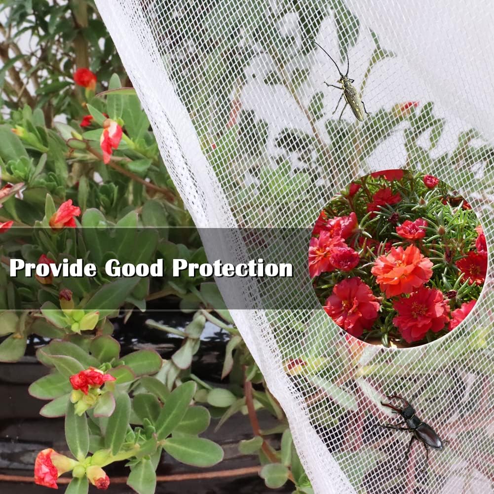 Fruit Tree Netting Covers with Zipper to Protect from Squirrels and Birds Large Netting for Fruit Trees Net Protection, Black, 8' x 8', 2 Pack