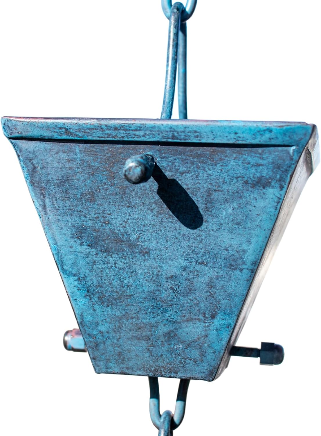 Nutshell Stores Medium Square Cups Rain Chain - Patina - 20 Feet