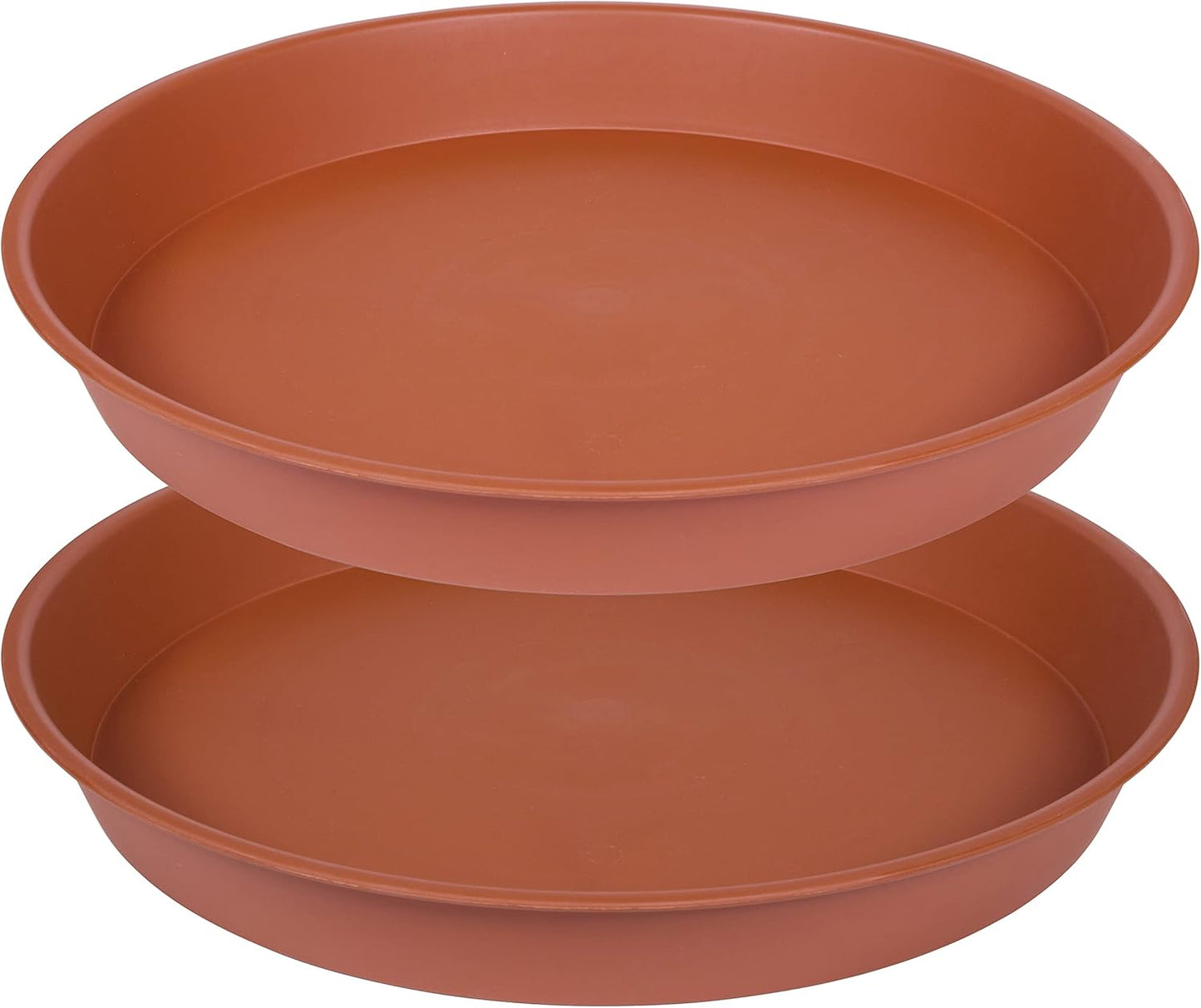 2 Pack of 10 inch Plant Saucer, Bird Bath Bowl 10 inch, Plant Tray for Pots, Plant Saucers for Indoors, Plant Trays for Planter 8"/9"/10" (10 inch, Terracotta)