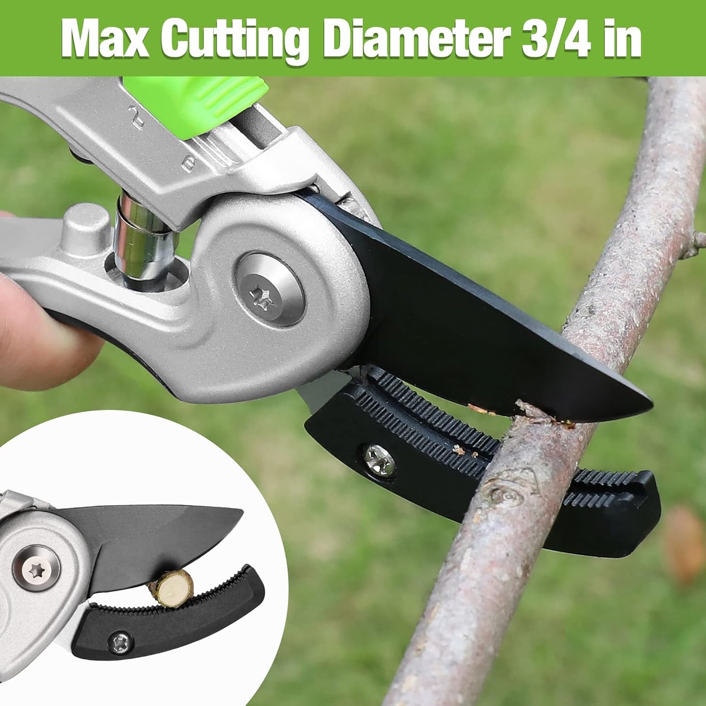 WORKPRO Garden Anvil Pruning Shears, 8" Pruning Scissors Heavy Duty with Ergonomically Design Handle, Labor-Saving Garden Clippers Hand Tools for Thick Dry branches and Dead Plants
