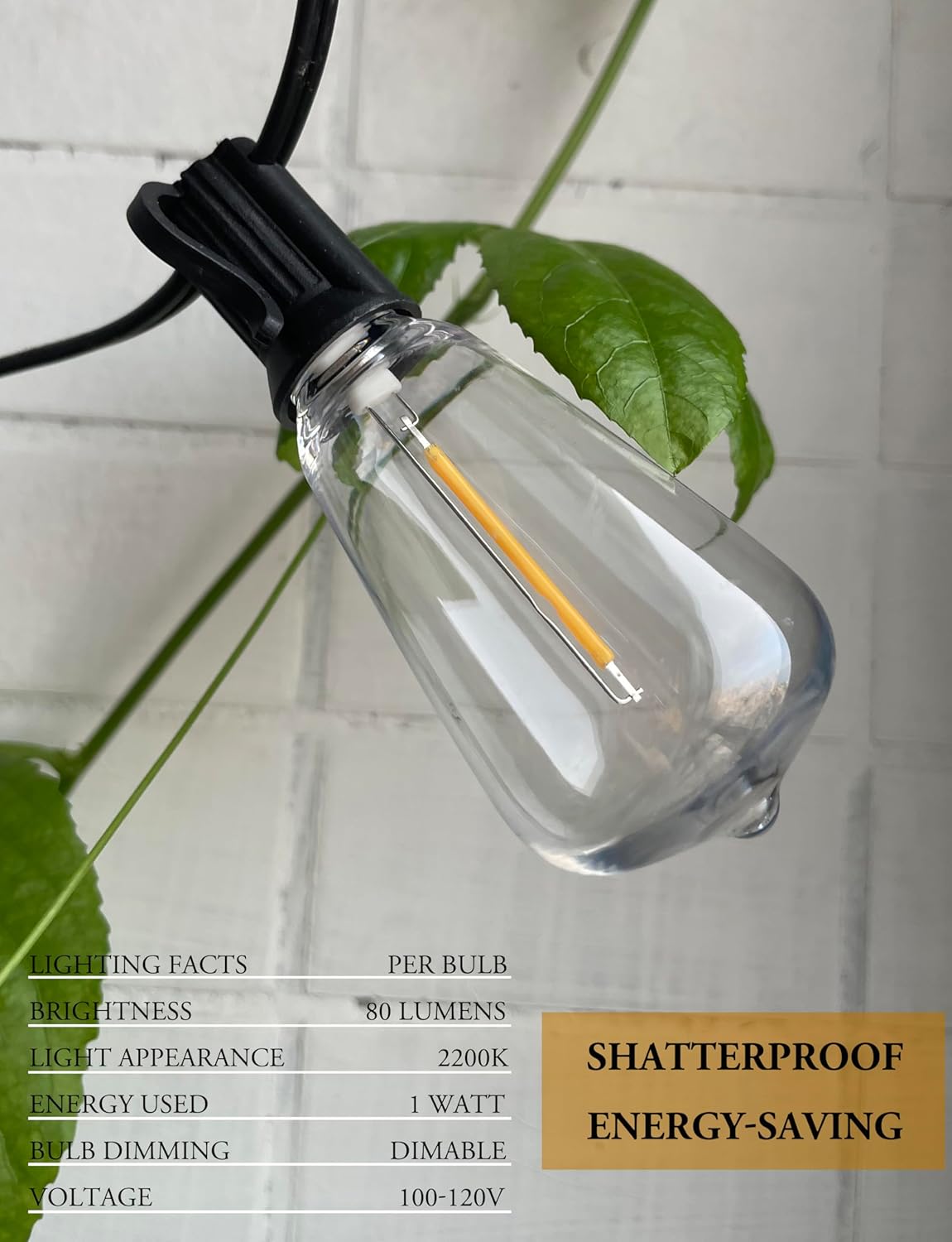 SUFEIMAS Outdoor String Lights Waterproof 400FT (100ft*4) shatterproof Patio Lights for Outside with 212 Vintage dimmable LED Edison Bulbs,Backyard Lights for Fence Garden,Balcony Porch Party Bistro