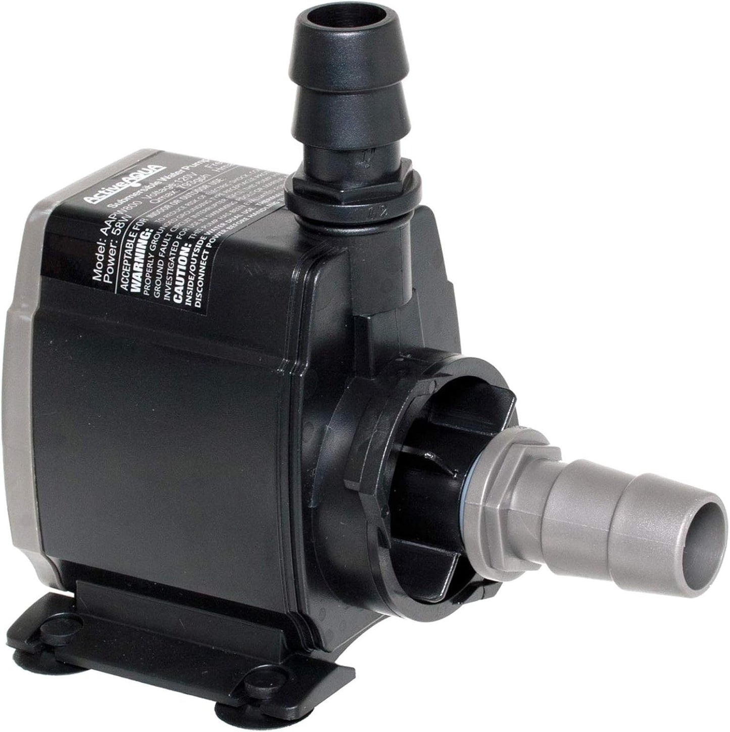 Hydrofarm AAPW550 33-Watt 550 GPH Indoor/Outdoor Hydroponic Aquarium Pond 6ft Power Cord for 55 Gallon Reservoirs Submersible Water Pump, 550-GPH, 8.4 x 3.4 x 6.4 inches, Black