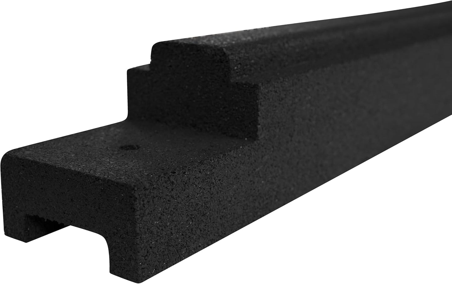 Playsafer Rubber Playground Border Edging Kit, 6' Flexible Heavy Duty Rubber Interlocking Playground Timber, No Dig Easy to Install (Black, 24 Pack)