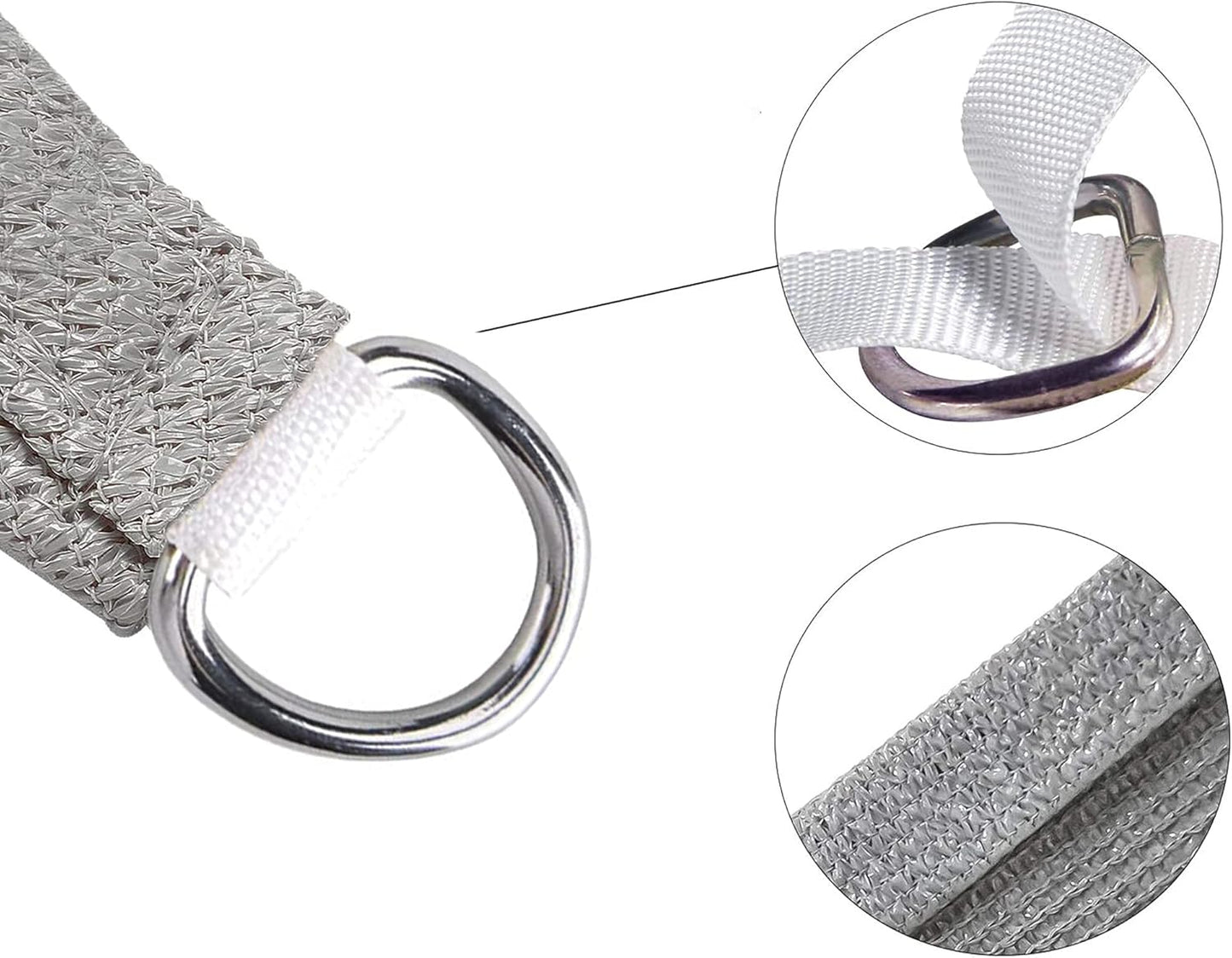 10' x 21' Gray Rectangle Sun Shade Sail SSP1212 Canopy Durable Fabric UV Block Awning,We Make Custom Orders