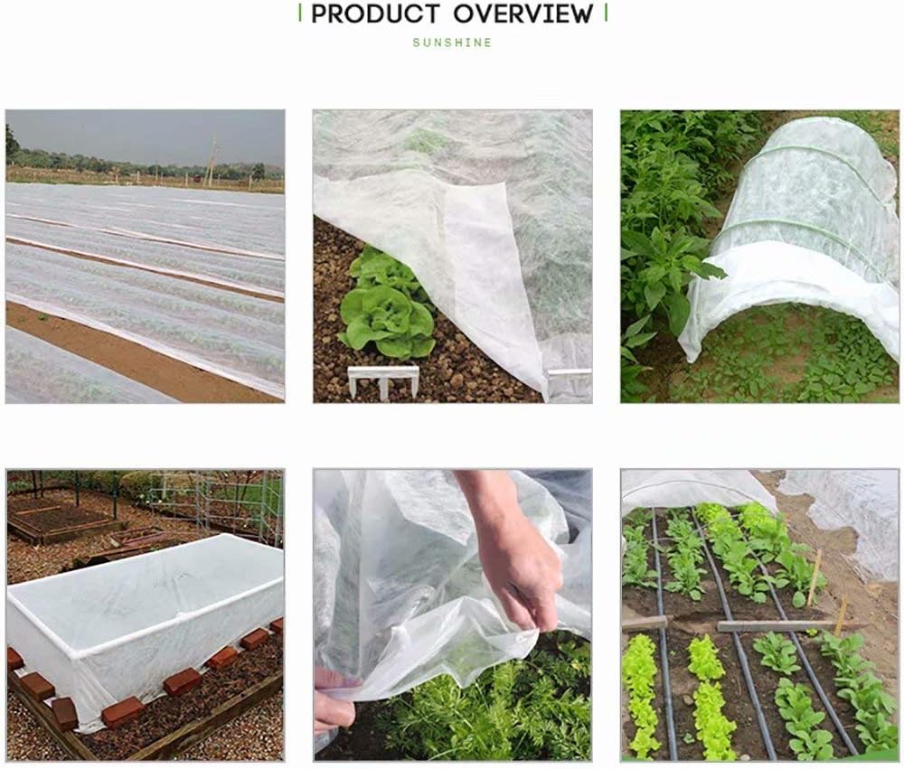 Agfabric Plant Covers Freeze Protection Row Covers 1.5oz 10'x50' Frost Cover for Freeze Protection,Frost Blanket for Plants,White