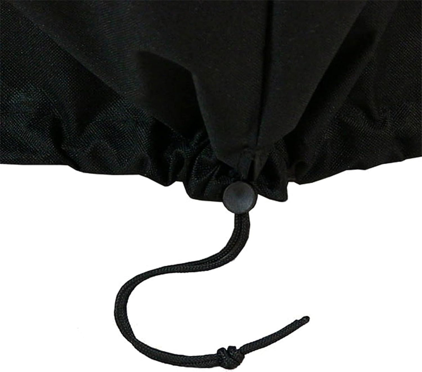 Sunnydaze Round Outdoor Fire Pit Cover - Heavy-Duty 300D Polyester and PVC with Drawstring Closure - Black - 30-Inch