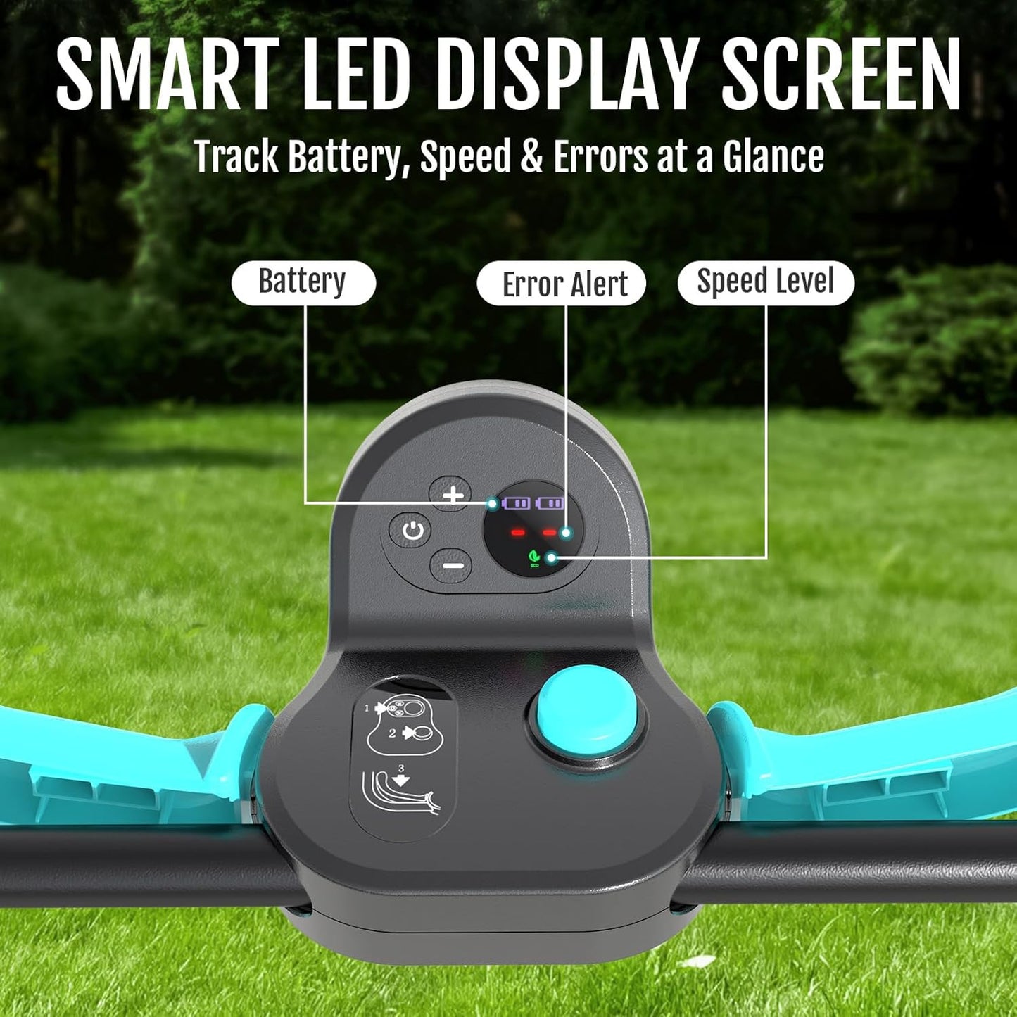(2025 Model) YARDCARE 36V Brushless Cordless Lawn Mower with 2X4.0Ah Batteries, LED Display Screen, Electric Lawnmower with 5-Position Height Adjustment, 8 Gallon Grass Bag, Charger