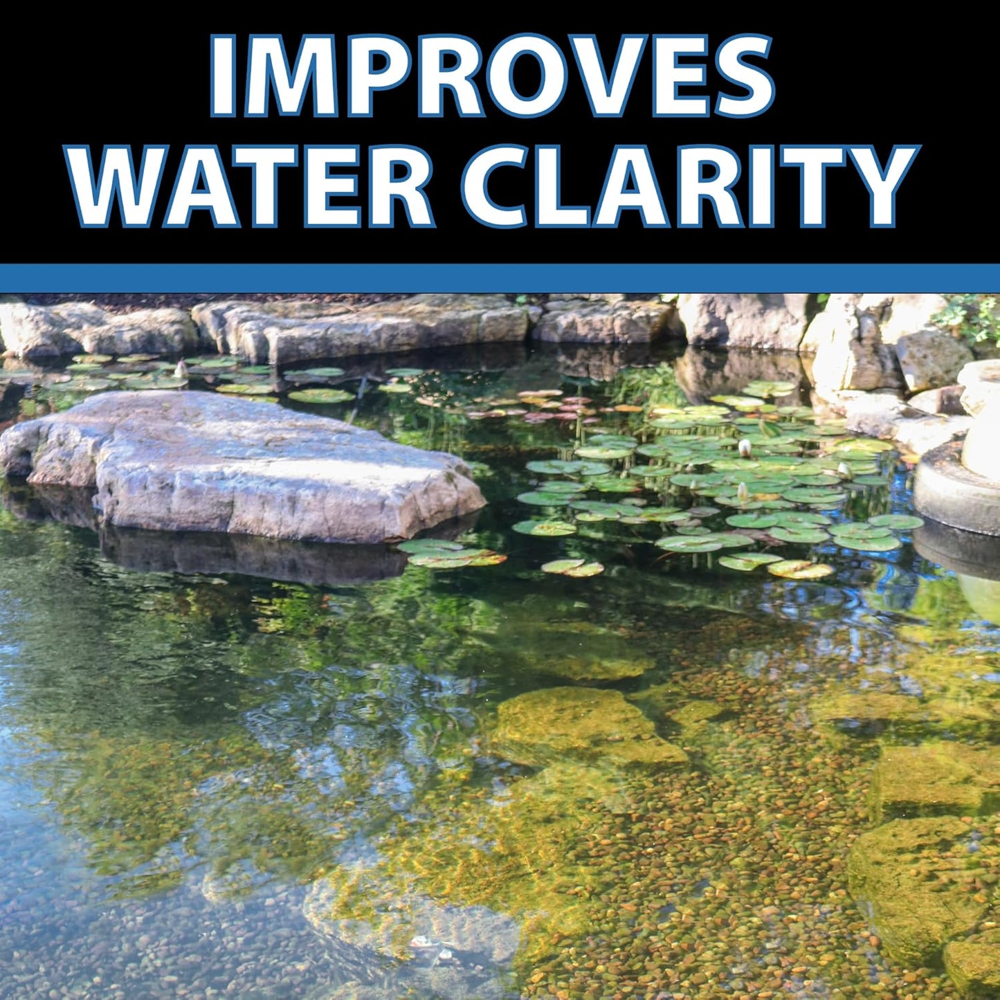 CrystalClear Barley Extract Water Garden & Fountain Clarifier, Natural Liquid Concentrate to Treat Cloudy Ponds, Koi Fish, Plant & Pet Safe, 1 Gallon