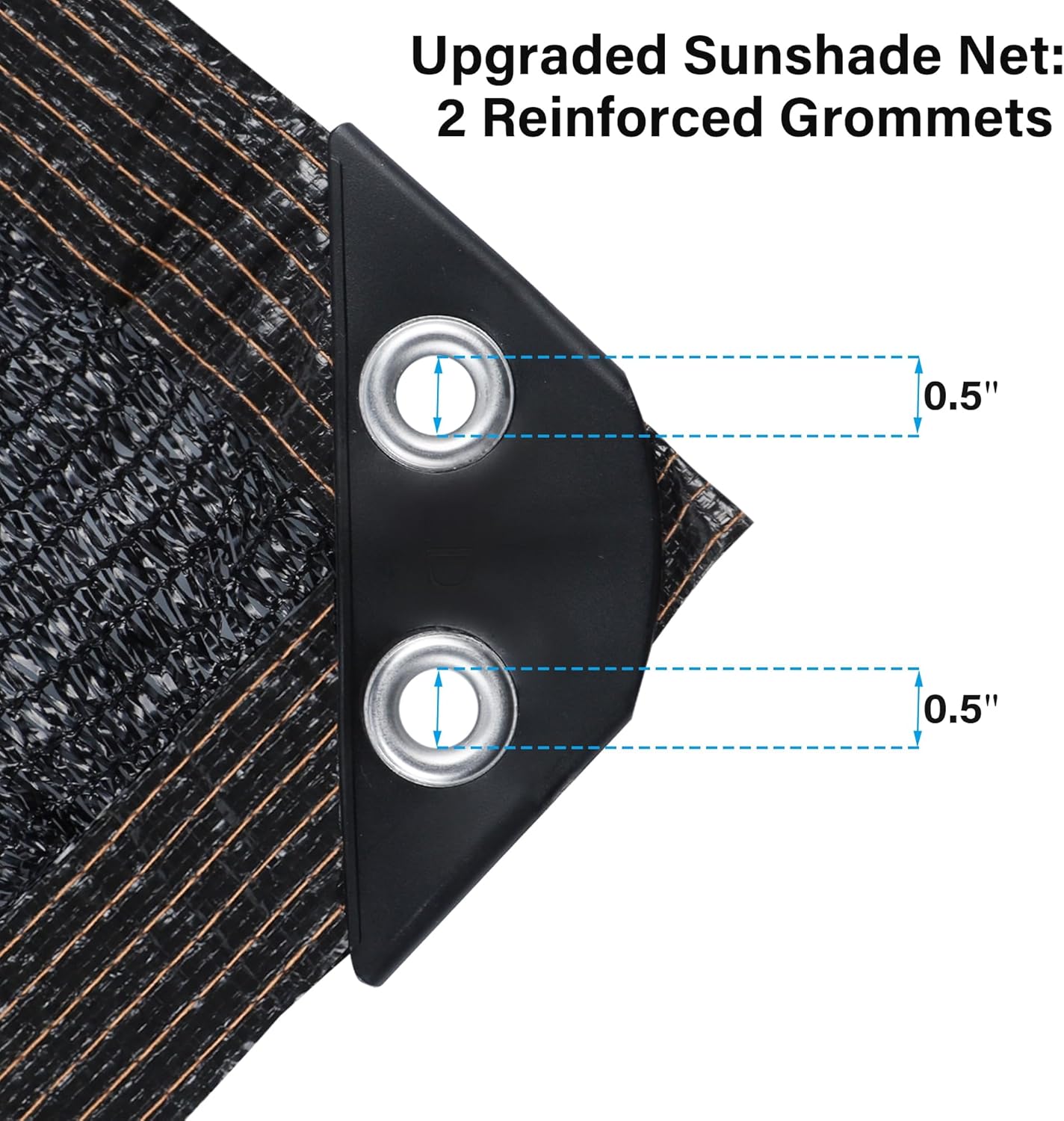winemana Black Shade Cloth 40%, 5x10 FT Mesh Tarp - Garden Shade for Greenhouse, Patio, Vegetables, Plants Cover and Chicken Coops, Sun Shade Net for Outdoor Protection with Reinforced Grommets
