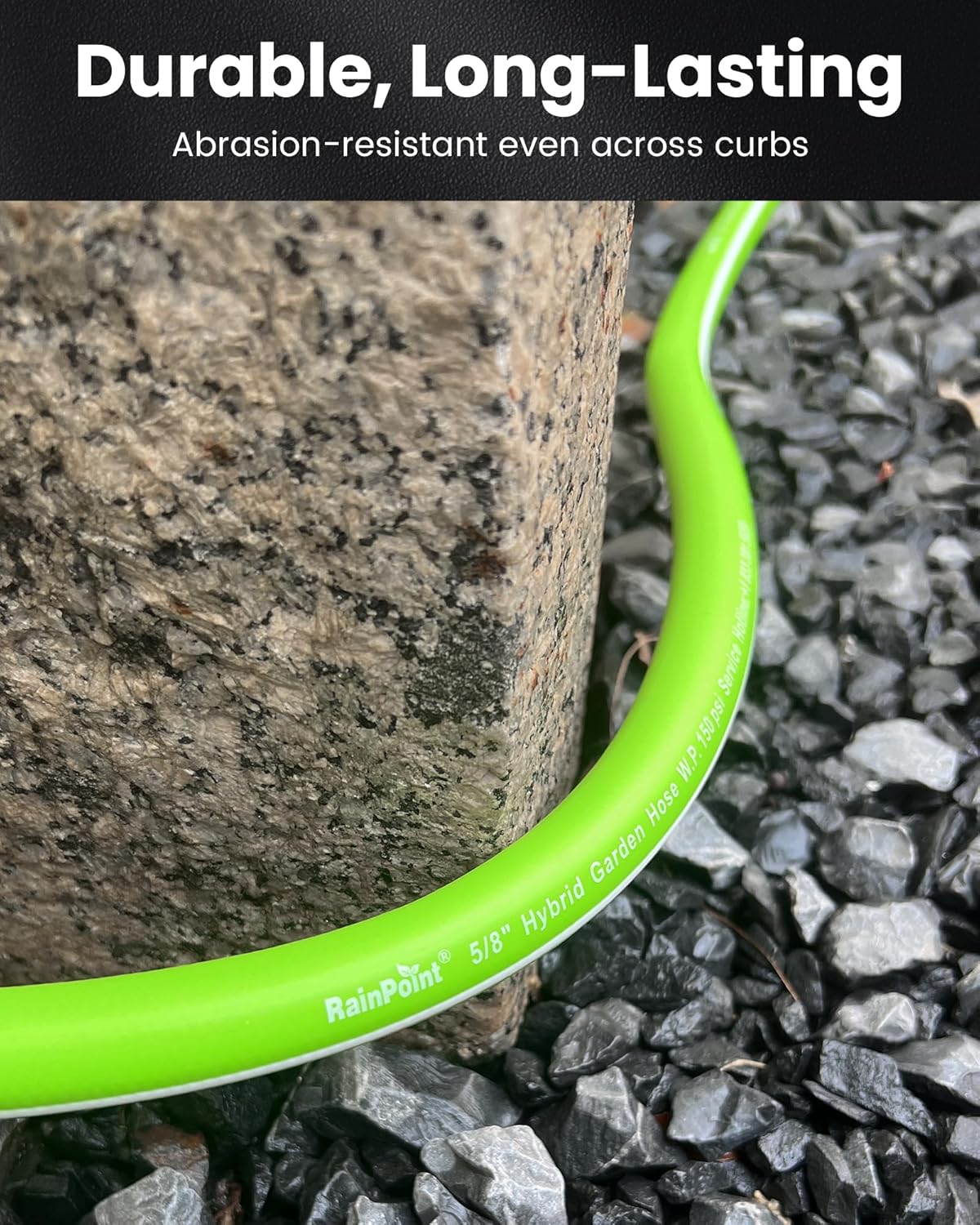RAINPOINT Leader Garden Hose 3ft - Lightweight Water Hose - Flexible, Heavy Duty, Hybrid Rubber, with Female to Female Fittings
