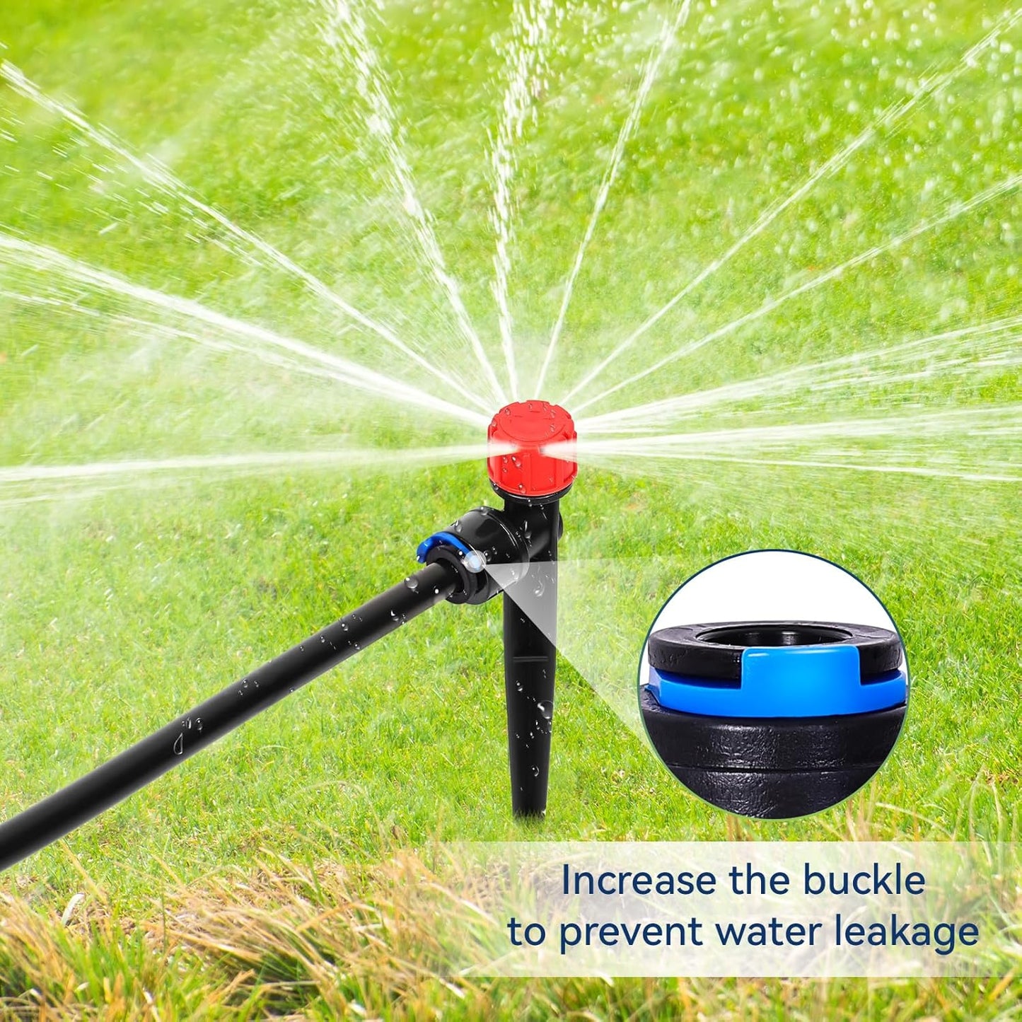 10PCS 1/4 inch Tubing Drip Irrigation Vortex Emitters,360 Degree Drip Emitter Sprayer with Stake, Irrigation Dripper Sprinklers for Drip Irrigation System.
