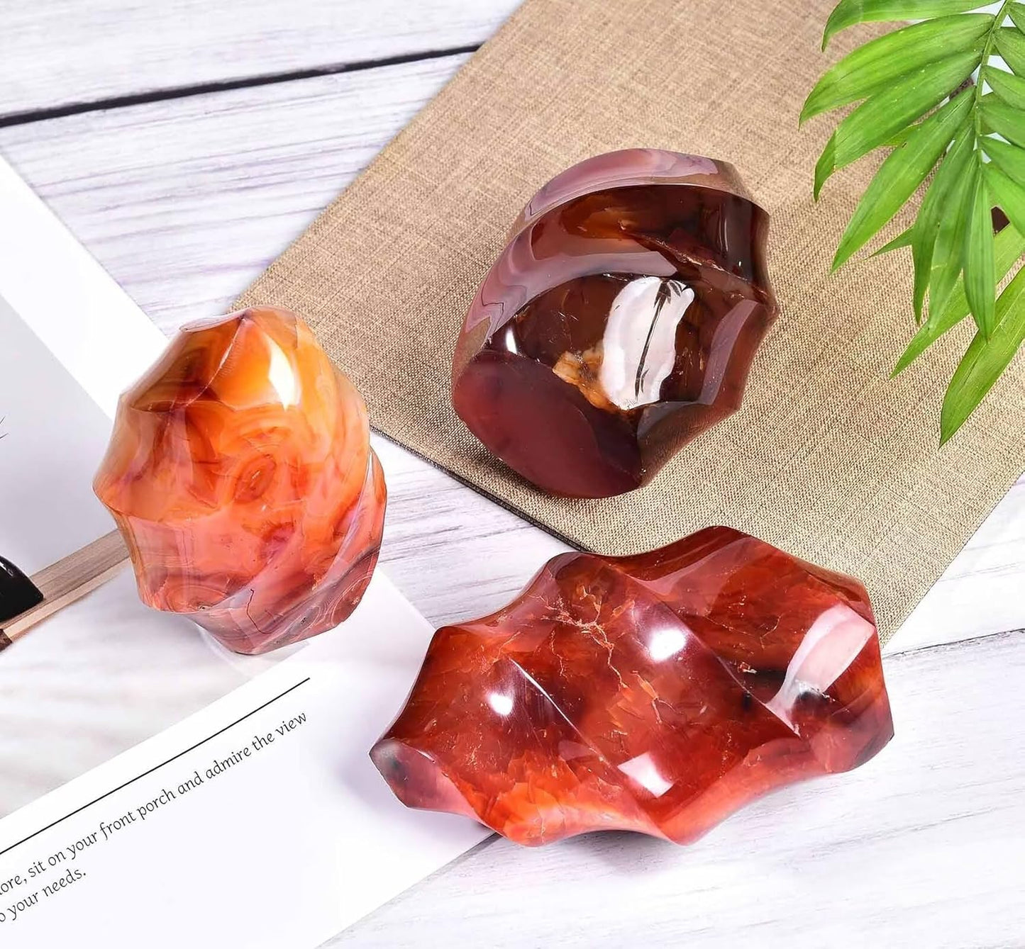 Red Agate Flame Shaped Stone Towers Obelisk Natural Healing Crystal Quartz Reiki Energy Decoration Home Office 1.0-1.5LBS