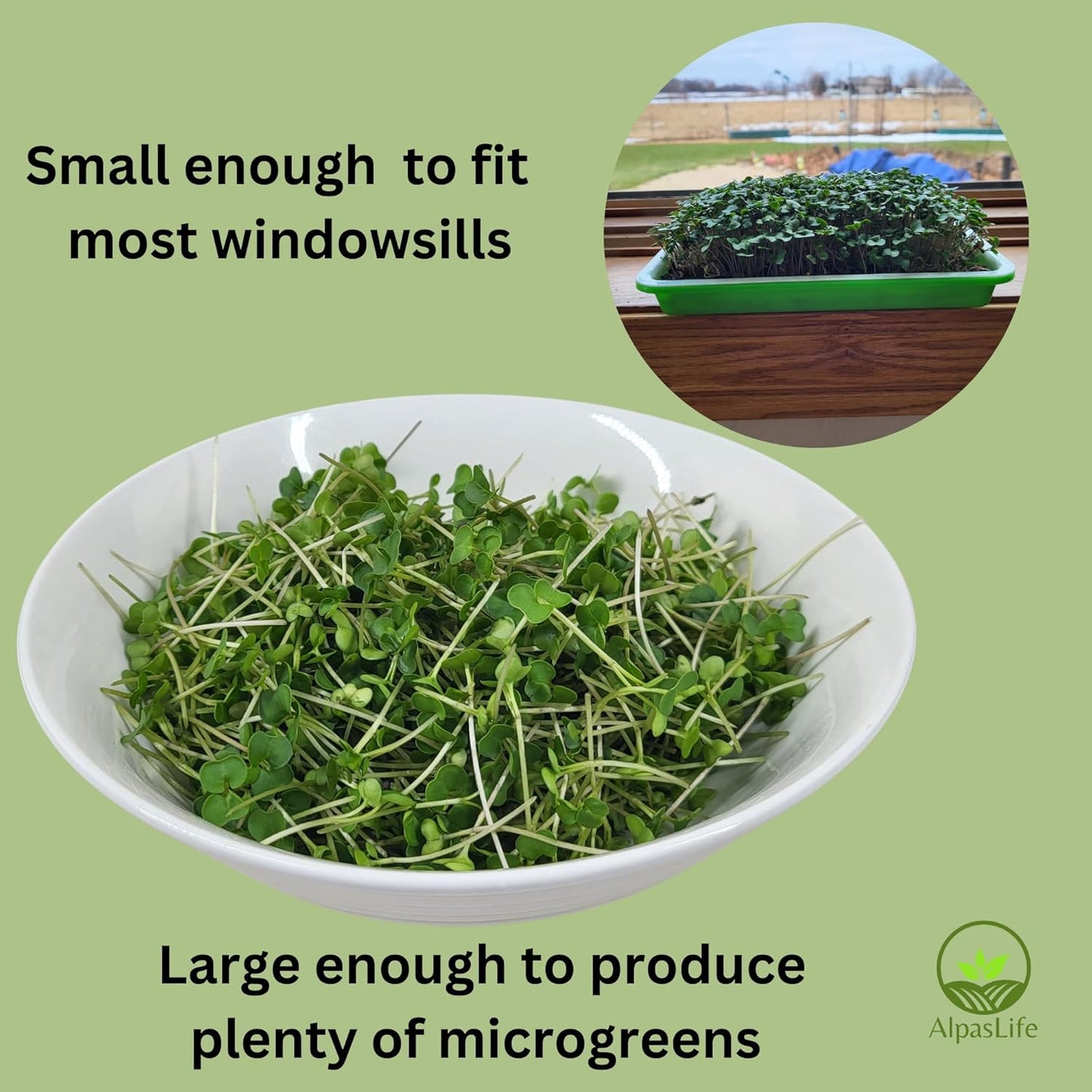 Home Microgreens Kit Refill - Coco Coir Growing Medium - Premeasured for 4 plantings; Includes Non-GMO Organic Broccoli and Radish Seeds for 4 Harvests - Detailed Instruction Sheet