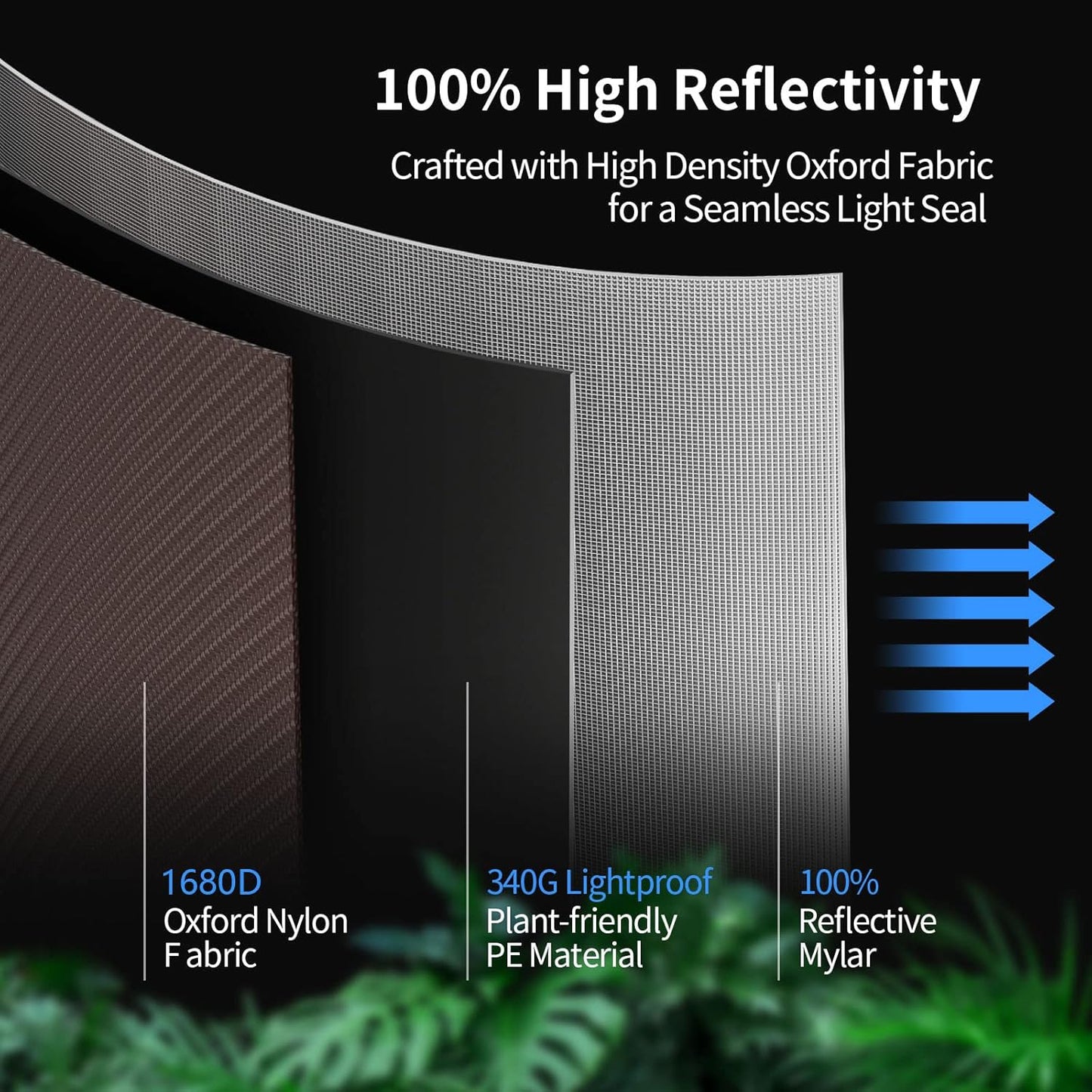ATOUR 2x2 Grow Tent, 24"x24"x55''High Reflective Mylar 1680D Hydroponic Grow Tents, Waterproof Grow Tent with Double Cleart Observation Door and Floor Tray, for Indoor Plant Growing
