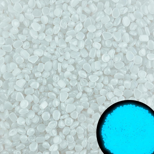 White Glow Stones Glow in The Dark Rocks Outdoor Decorative Stones Luminous Stones for Walkway Pathway Backyard Glowing Rocks for Garden Aquarium Patio Lawn(1000pcs)